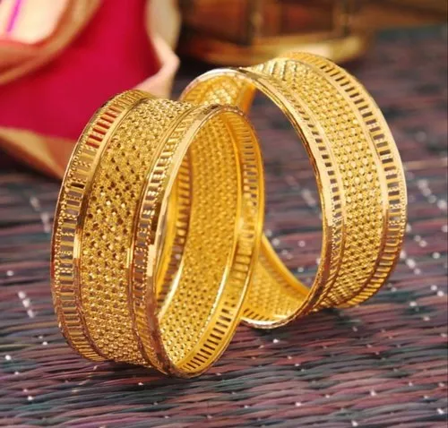 gold kada design for woman