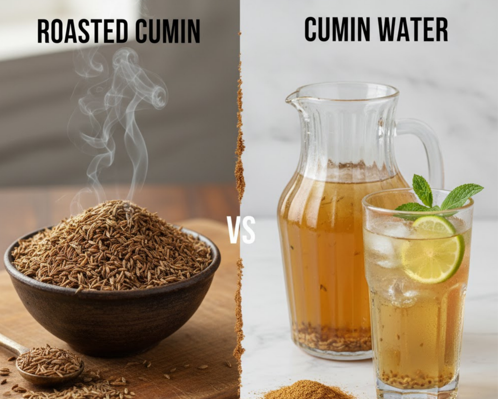 Roasted Cumin vs Cumin Water