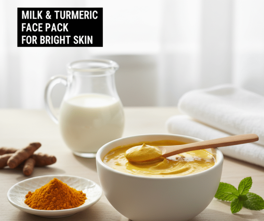 Milk and Turmeric Face Pack for Bright Skin