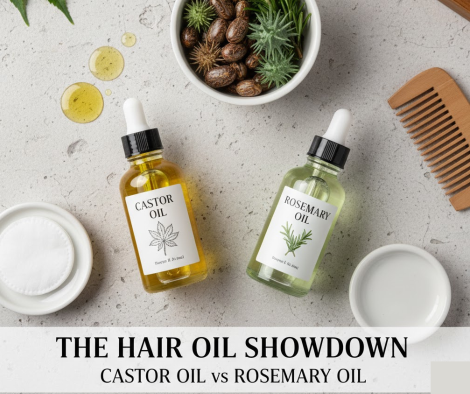 Castor Oil vs Rosemary Oil