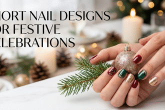 Short Nail Designs for Festive Celebrations