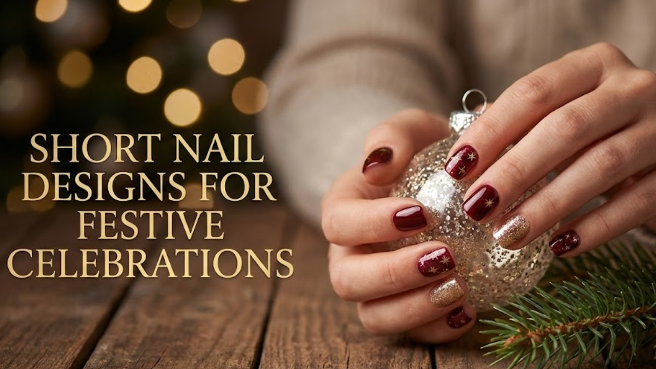 Short Nail Designs for Festive Celebrations