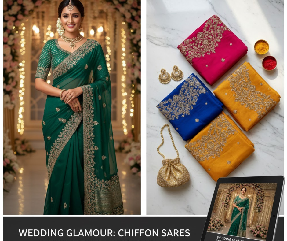 Chiffon Sarees for Wedding Functions